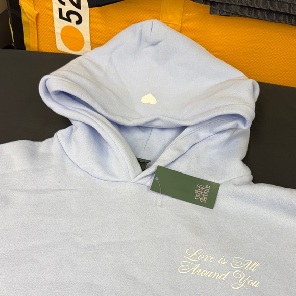 Wild Fable Light Blue Hoodie Sweater size xxl bauble blue Love Is All Around You - Picture 2 of 9